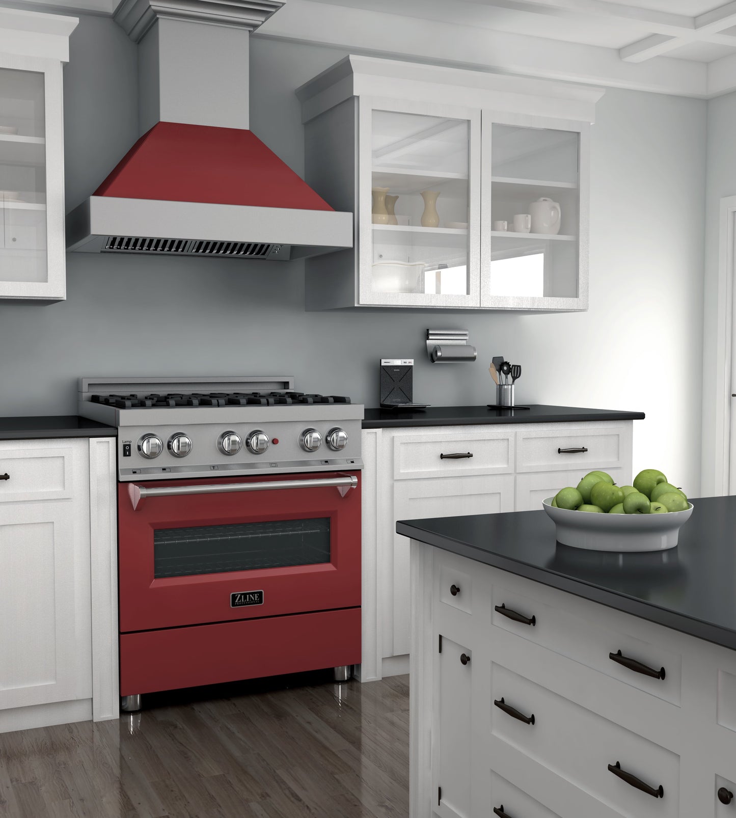 ZLINE 30 in. 4.0 cu. ft. Dual Fuel Range with Gas Stove and Electric Oven in All DuraSnow Stainless Steel with Color Door Options (RAS-SN-30)