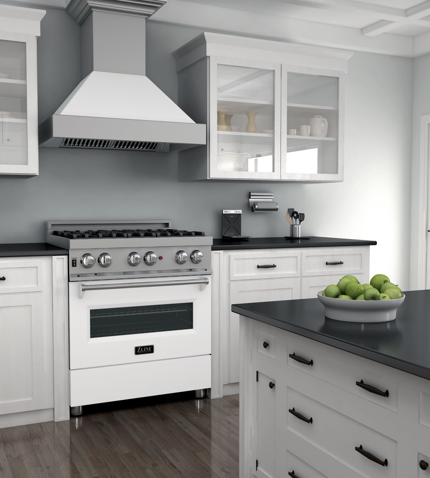 ZLINE 30 in. 4.0 cu. ft. Dual Fuel Range with Gas Stove and Electric Oven in All DuraSnow Stainless Steel with Color Door Options (RAS-SN-30)