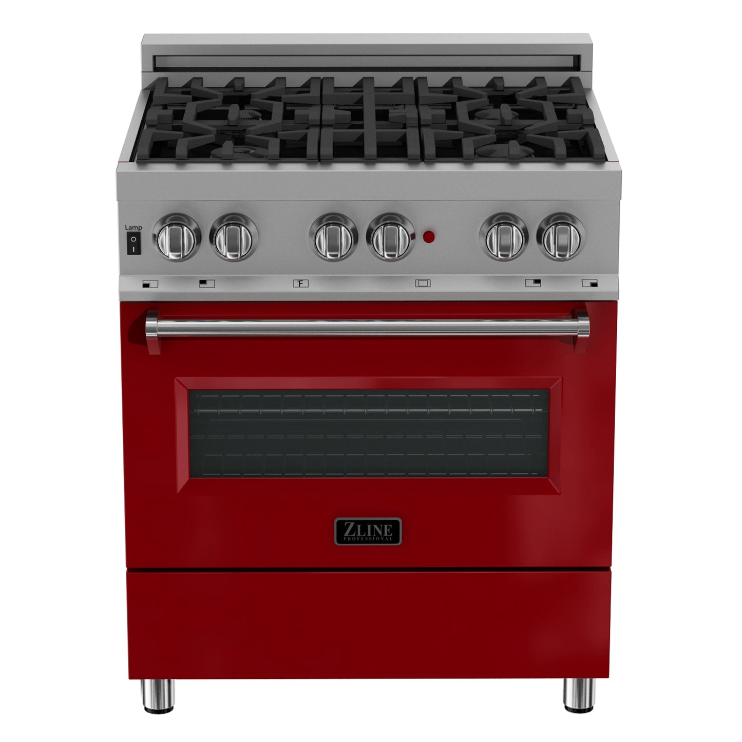 ZLINE 30 in. 4.0 cu. ft. Dual Fuel Range with Gas Stove and Electric Oven in All DuraSnow Stainless Steel with Color Door Options (RAS-SN-30)