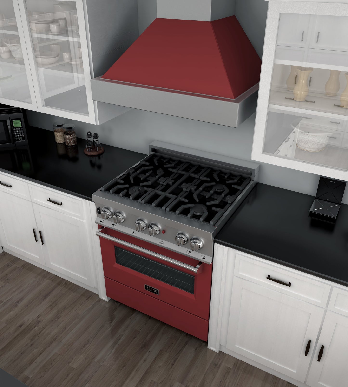 ZLINE 30 in. 4.0 cu. ft. Dual Fuel Range with Gas Stove and Electric Oven in All DuraSnow Stainless Steel with Color Door Options (RAS-SN-30)
