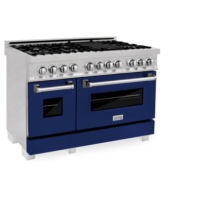 ZLINE 48 in. 6.0 cu. ft. Legacy Dual Fuel Range with 7 Burner Gas Cooktop and 2 Electric Ovens in Stainless Steel