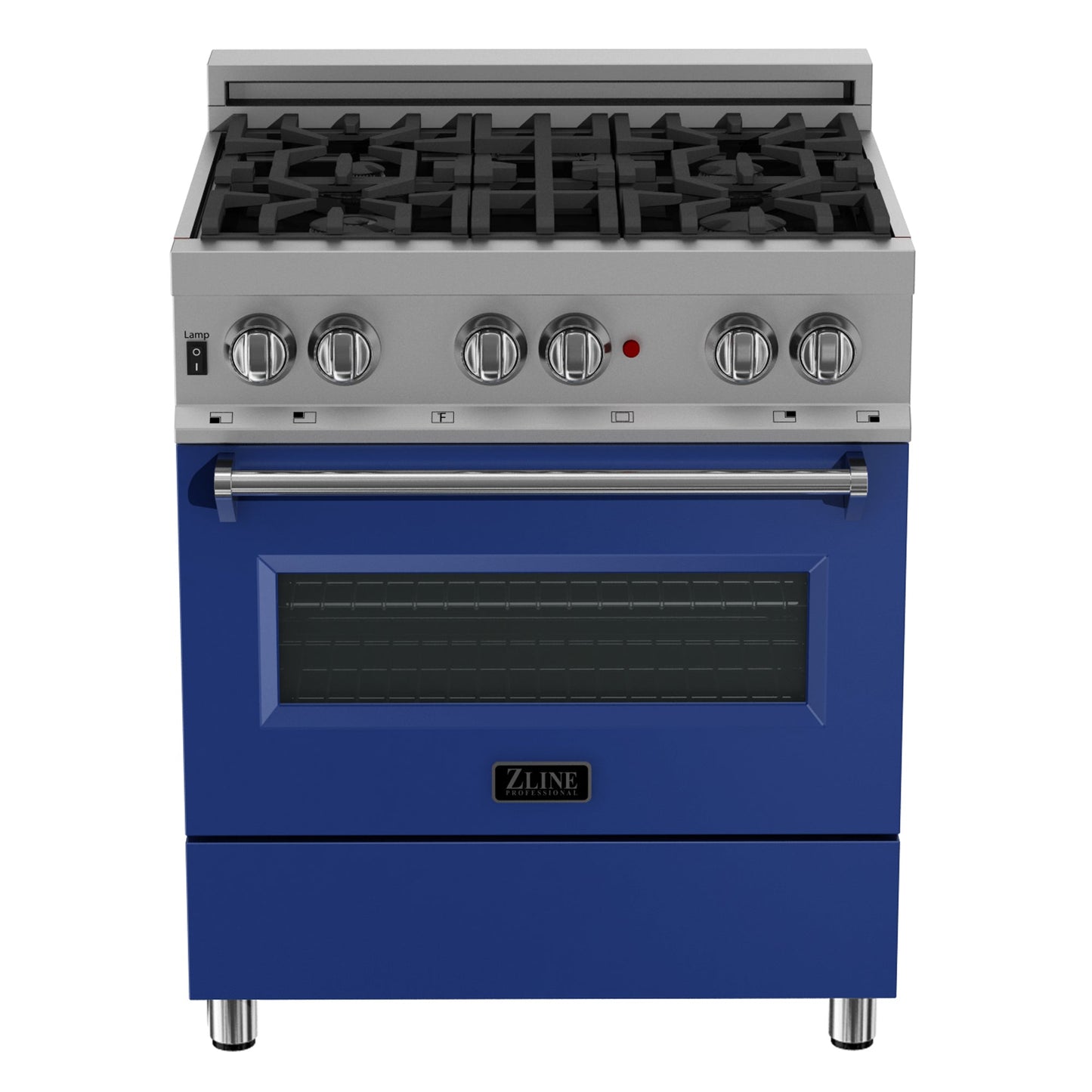 ZLINE 30 in. 4.0 cu. ft. Dual Fuel Range with Gas Stove and Electric Oven in All DuraSnow Stainless Steel with Color Door Options (RAS-SN-30)