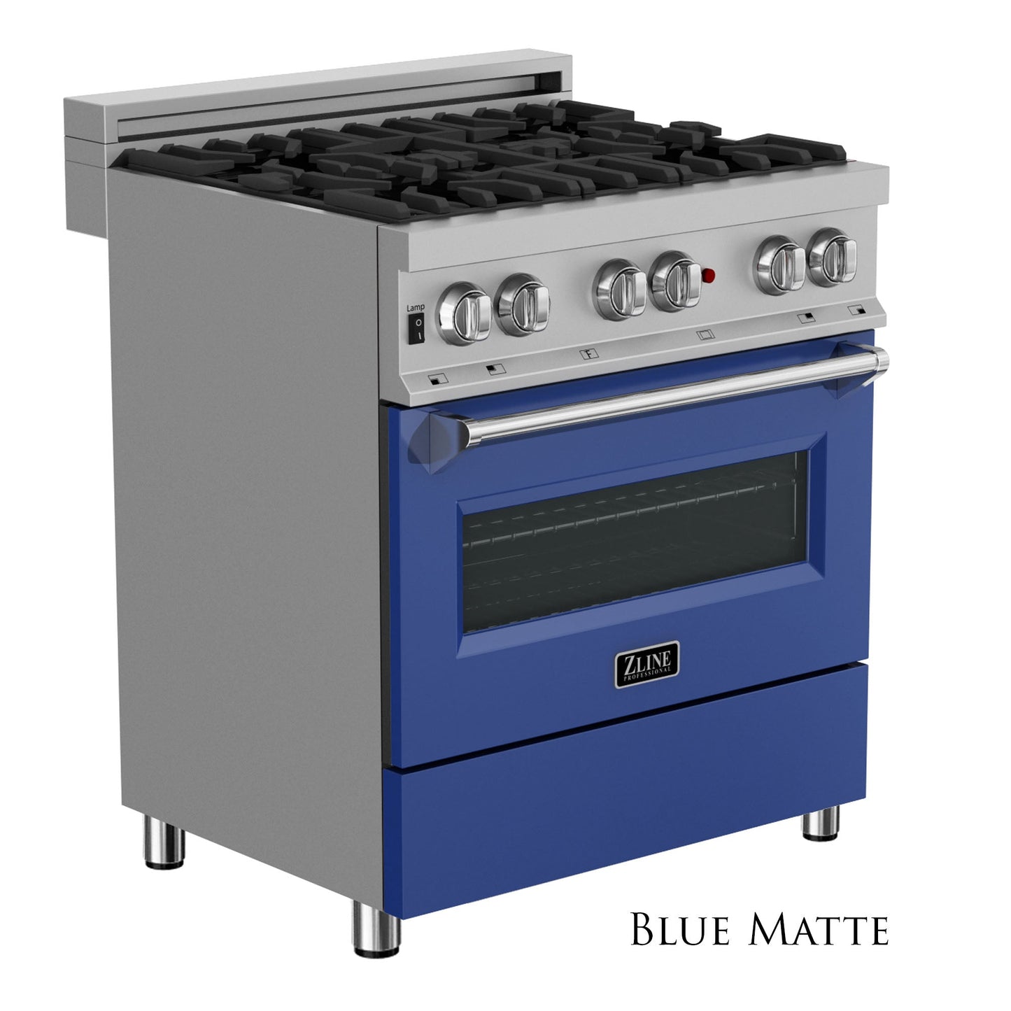 ZLINE 30 in. 4.0 cu. ft. Dual Fuel Range with Gas Stove and Electric Oven in All DuraSnow Stainless Steel with Color Door Options (RAS-SN-30)