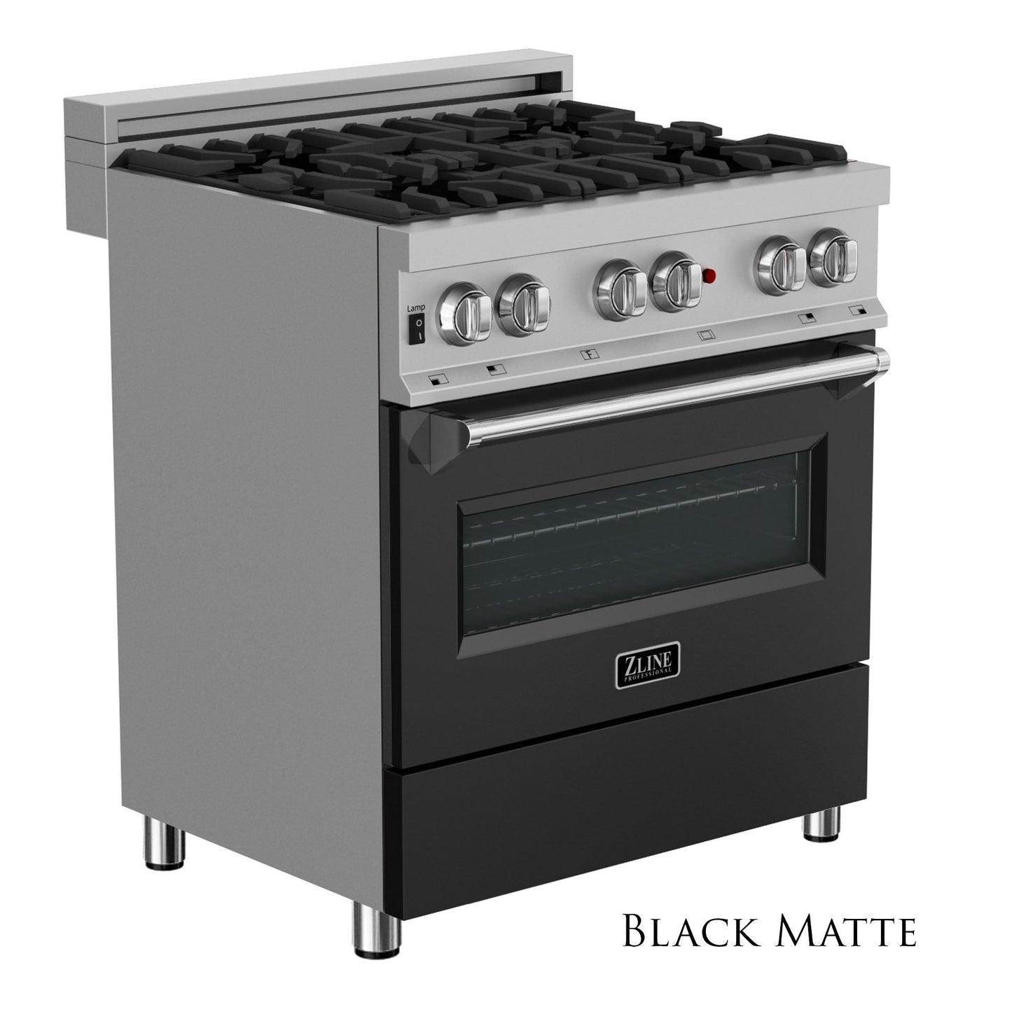 ZLINE 30 in. 4.0 cu. ft. Dual Fuel Range with Gas Stove and Electric Oven in All DuraSnow Stainless Steel with Color Door Options (RAS-SN-30)