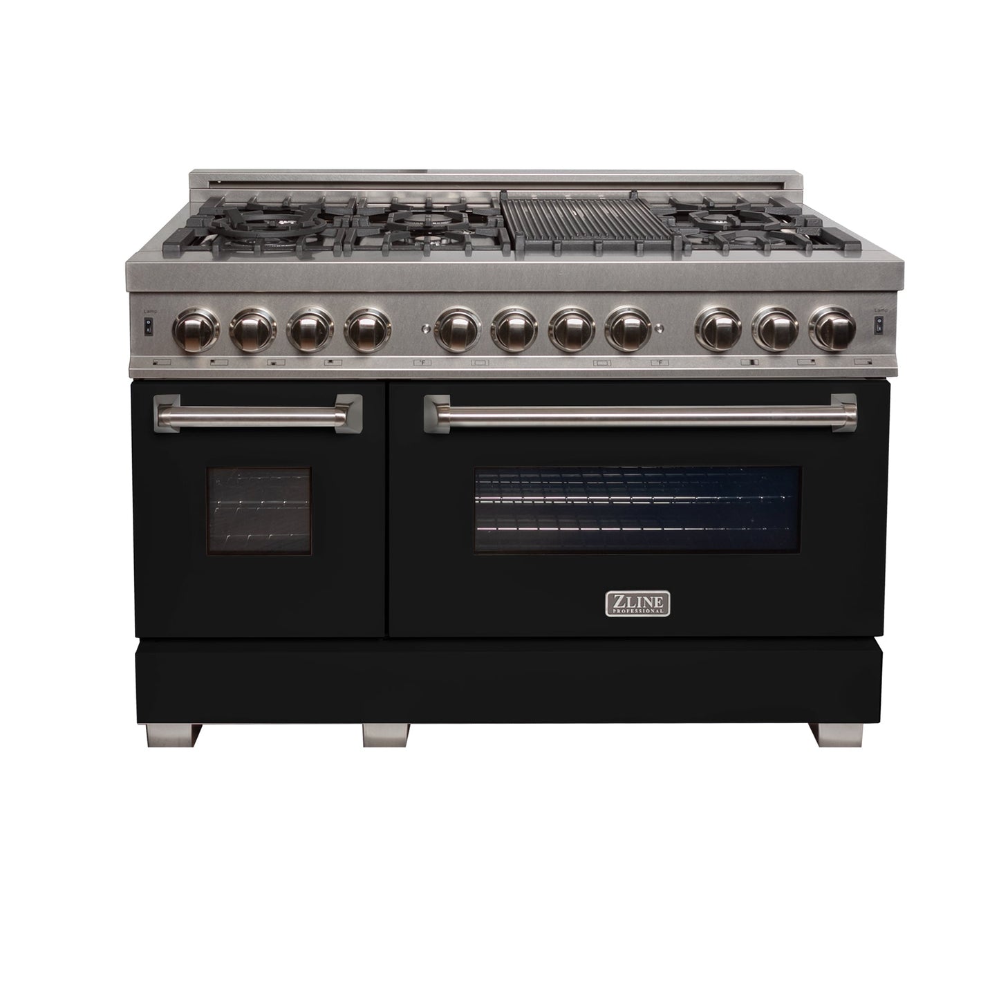 ZLINE 48 in. 6.0 cu. ft. Legacy Dual Fuel Range with 7 Burner Gas Cooktop and 2 Electric Ovens in Stainless Steel