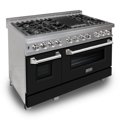 ZLINE 48 in. 6.0 cu. ft. Legacy Dual Fuel Range with 7 Burner Gas Cooktop and 2 Electric Ovens in Stainless Steel