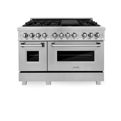 ZLINE 48 in. 6.0 cu. ft. Legacy Dual Fuel Range with 7 Burner Gas Cooktop and 2 Electric Ovens in Stainless Steel