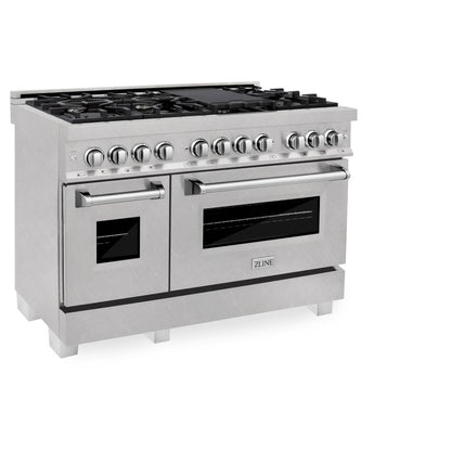 ZLINE 48 in. 6.0 cu. ft. Legacy Dual Fuel Range with 7 Burner Gas Cooktop and 2 Electric Ovens in Stainless Steel