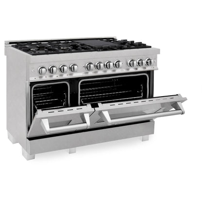 ZLINE 48 in. 6.0 cu. ft. Legacy Dual Fuel Range with 7 Burner Gas Cooktop and 2 Electric Ovens in Stainless Steel