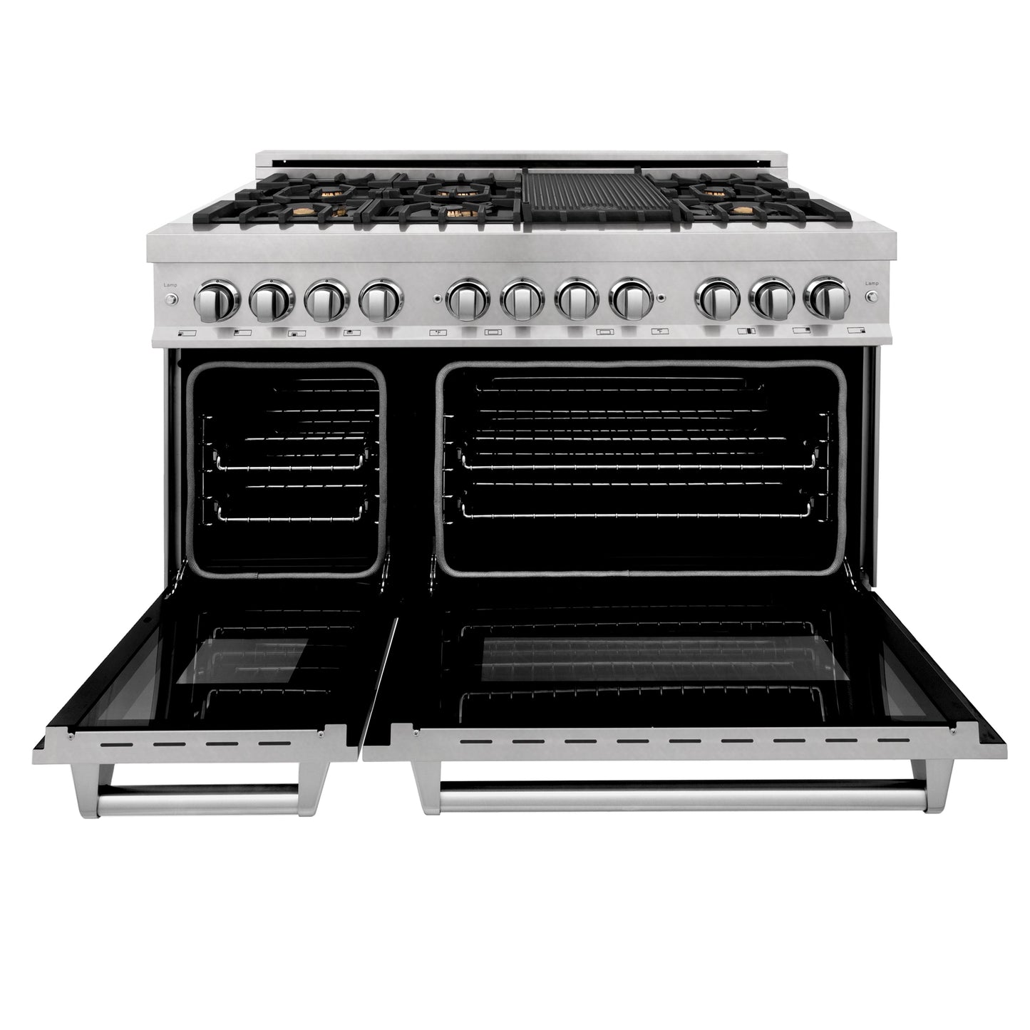 ZLINE 48 in. 6.0 cu. ft. Legacy Dual Fuel Range with 7 Burner Gas Cooktop and 2 Electric Ovens in Stainless Steel