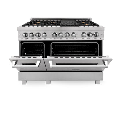 ZLINE 48 in. 6.0 cu. ft. Legacy Dual Fuel Range with 7 Burner Gas Cooktop and 2 Electric Ovens in Stainless Steel