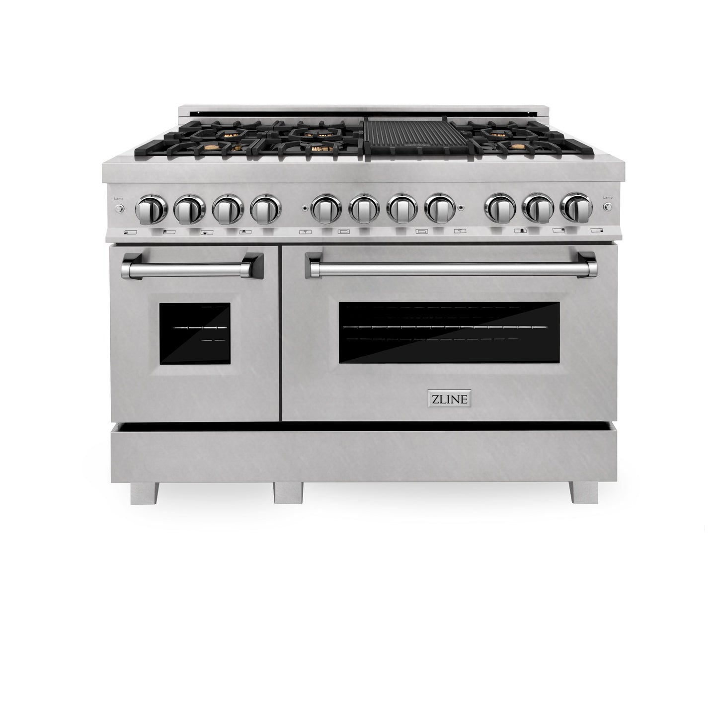 ZLINE 48 in. 6.0 cu. ft. Legacy Dual Fuel Range with 7 Burner Gas Cooktop and 2 Electric Ovens in Stainless Steel