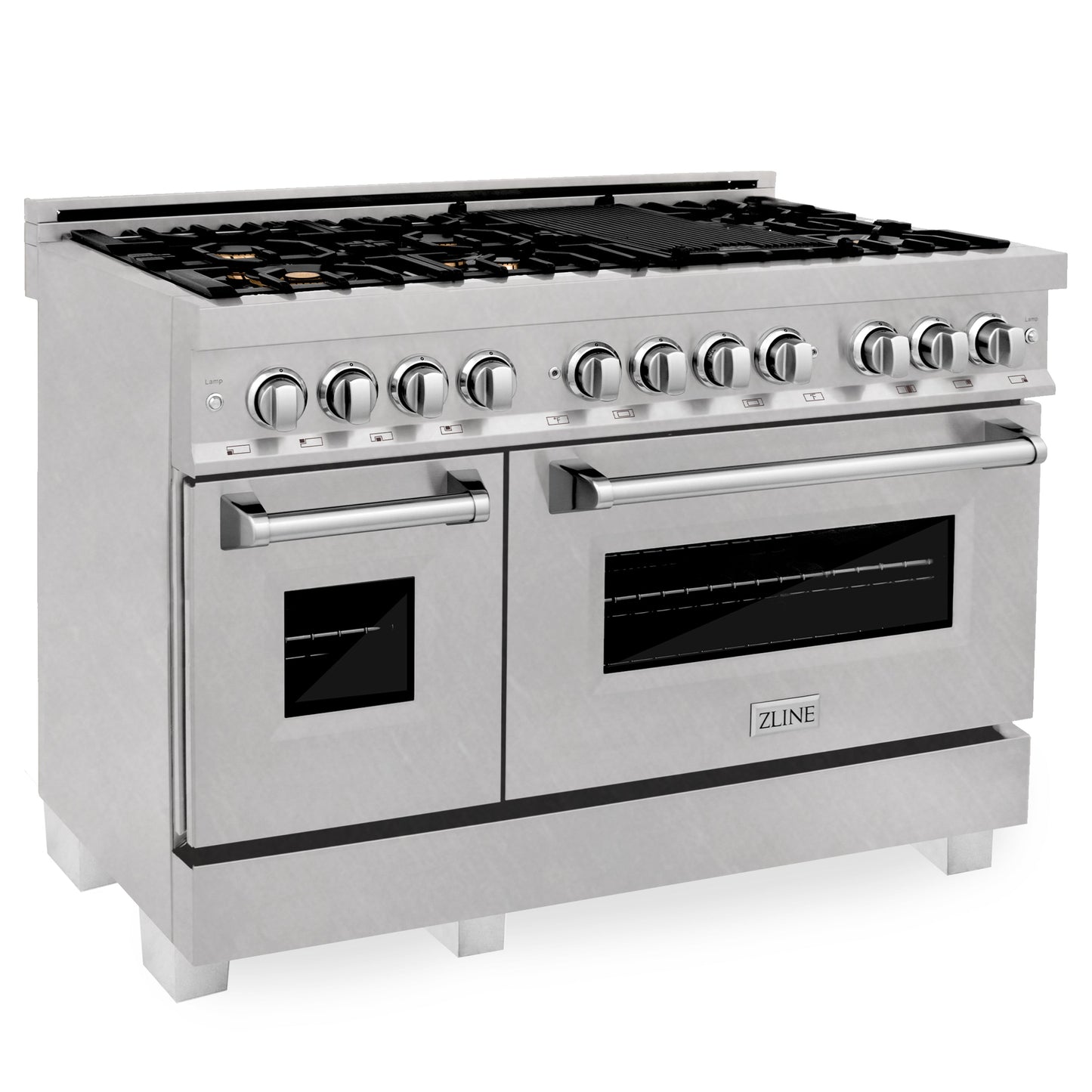 ZLINE 48 in. 6.0 cu. ft. Legacy Dual Fuel Range with 7 Burner Gas Cooktop and 2 Electric Ovens in Stainless Steel