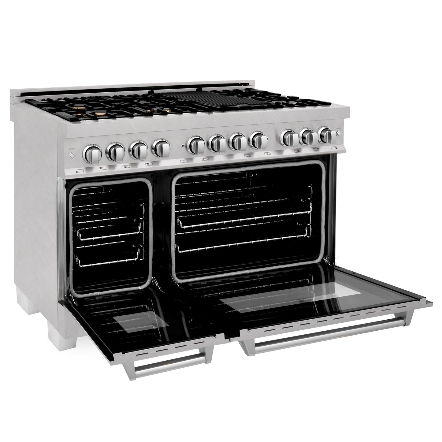 ZLINE 48 in. 6.0 cu. ft. Legacy Dual Fuel Range with 7 Burner Gas Cooktop and 2 Electric Ovens in Stainless Steel