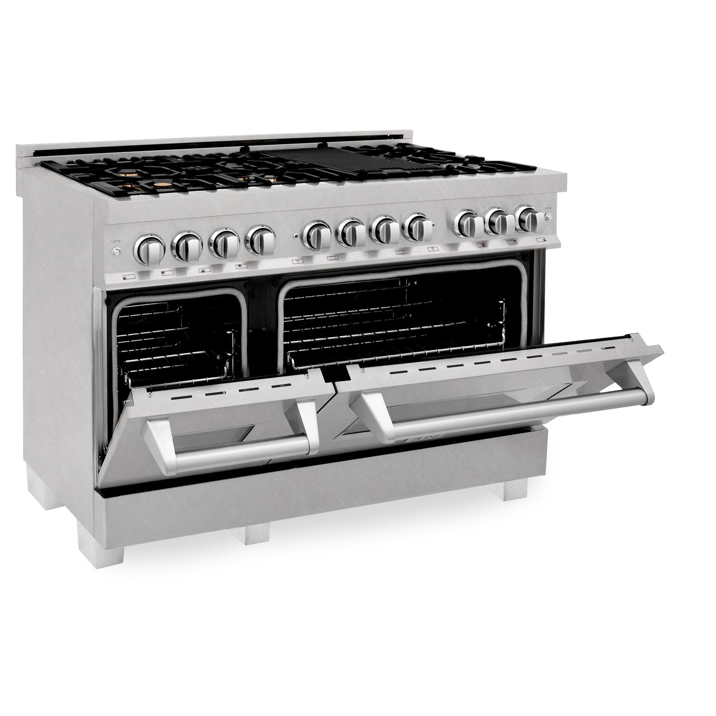 ZLINE 48 in. 6.0 cu. ft. Legacy Dual Fuel Range with 7 Burner Gas Cooktop and 2 Electric Ovens in Stainless Steel