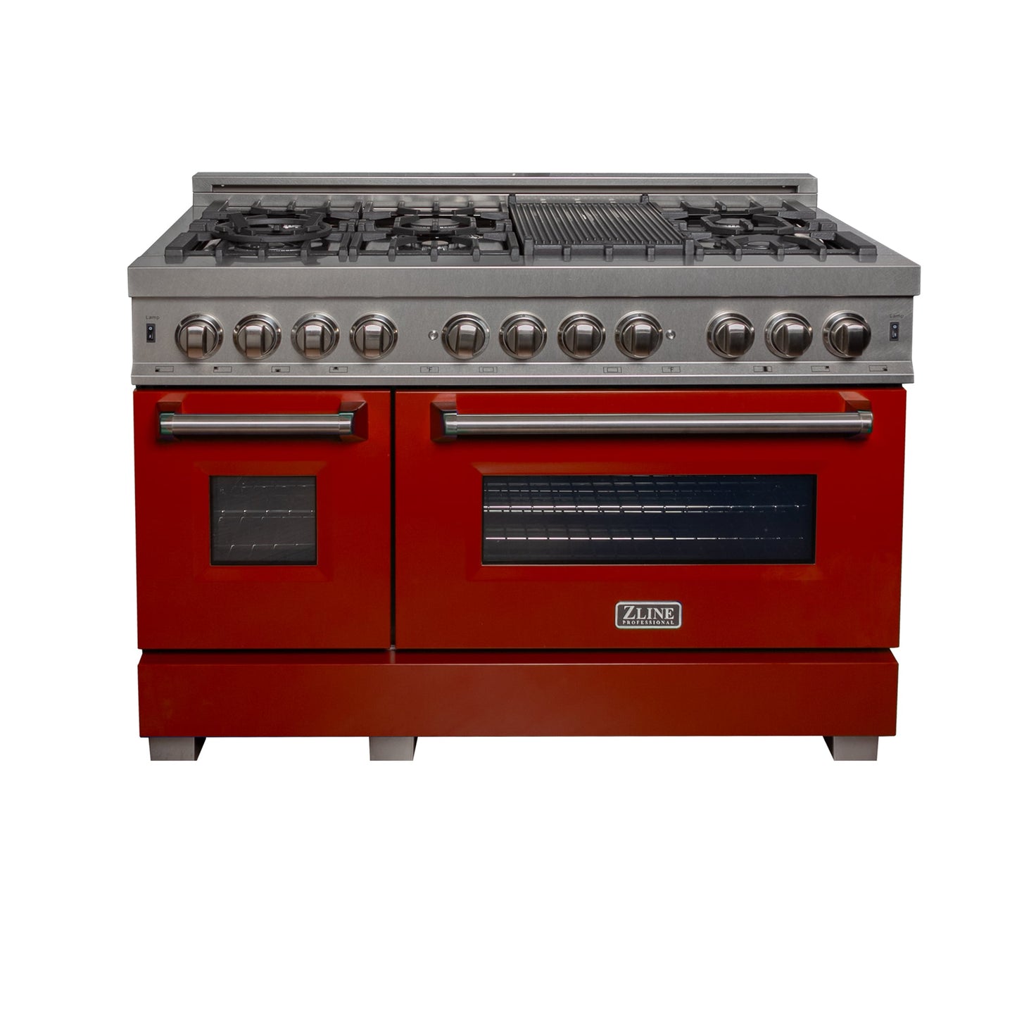 ZLINE 48 in. 6.0 cu. ft. Legacy Dual Fuel Range with 7 Burner Gas Cooktop and 2 Electric Ovens in Stainless Steel