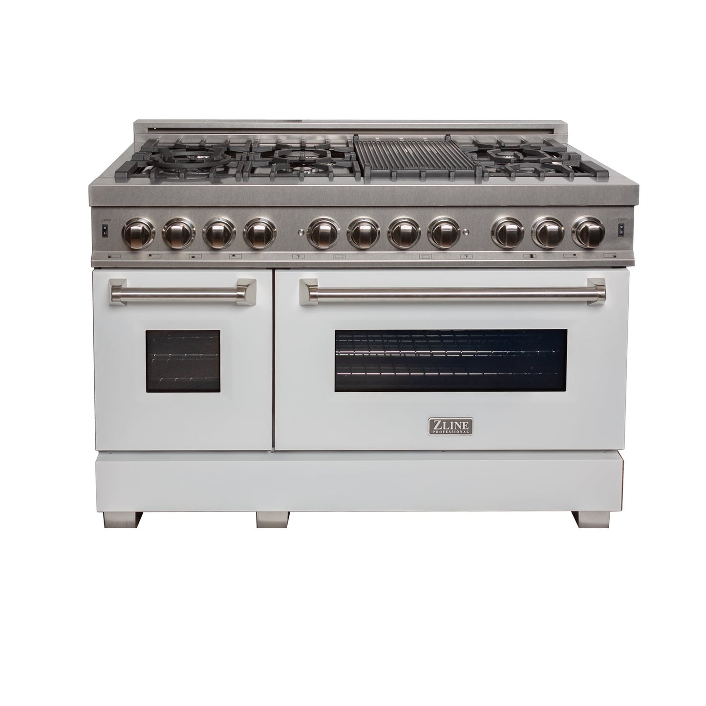 ZLINE 48 in. 6.0 cu. ft. Legacy Dual Fuel Range with 7 Burner Gas Cooktop and 2 Electric Ovens in Stainless Steel