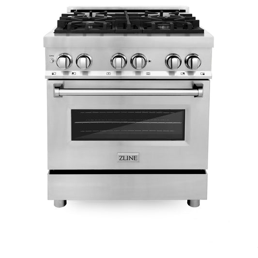 ZLINE 30 in. Dual Fuel Range with Gas Stove and Electric Oven in Stainless Steel (RA30)