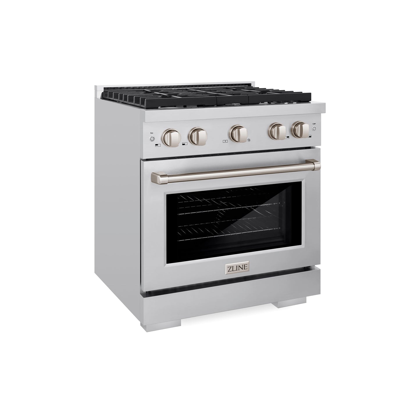 ZLINE 30 in. 4.2 cu. ft. Paramount Gas Range with 4 Burner Cooktop and Convection Gas Oven in Stainless Steel (SGR30)