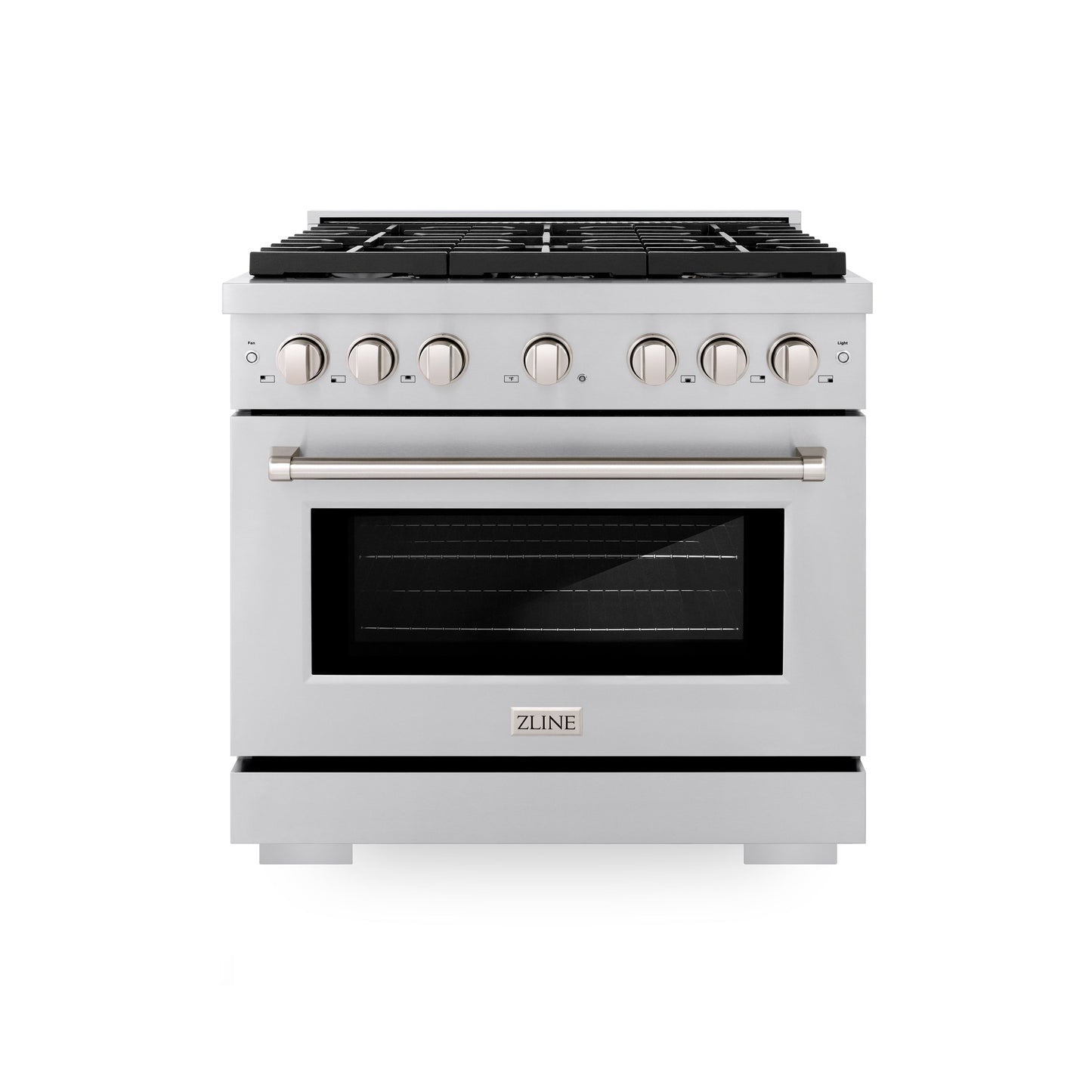 ZLINE 36 in. 5.2 cu. ft. Paramount Gas Range with 6 Burner Cooktop and Convection Gas Oven in Stainless Steel (SGR36)