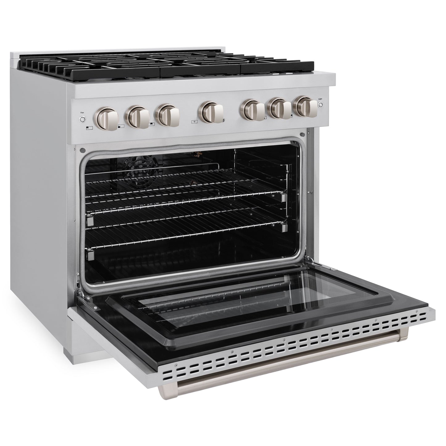 ZLINE 36 in. 5.2 cu. ft. Paramount Gas Range with 6 Burner Cooktop and Convection Gas Oven in Stainless Steel (SGR36)